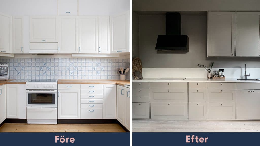 Köksrenovering före efter